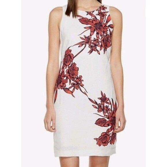 Tommy Bahama Women's Sleevless Lavatera Leis Linen Floral Print Dress Medium - Picture 9 of 9